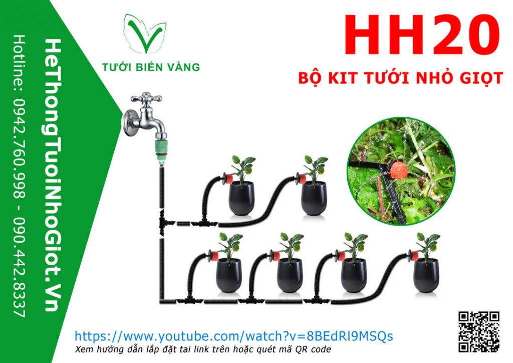 Bộ kit tưới nhỏ giọt cho vườn ban công