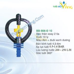 bec than xoay 2 tia duoi go 10mm BB-906 D 10 tuoi bien vang